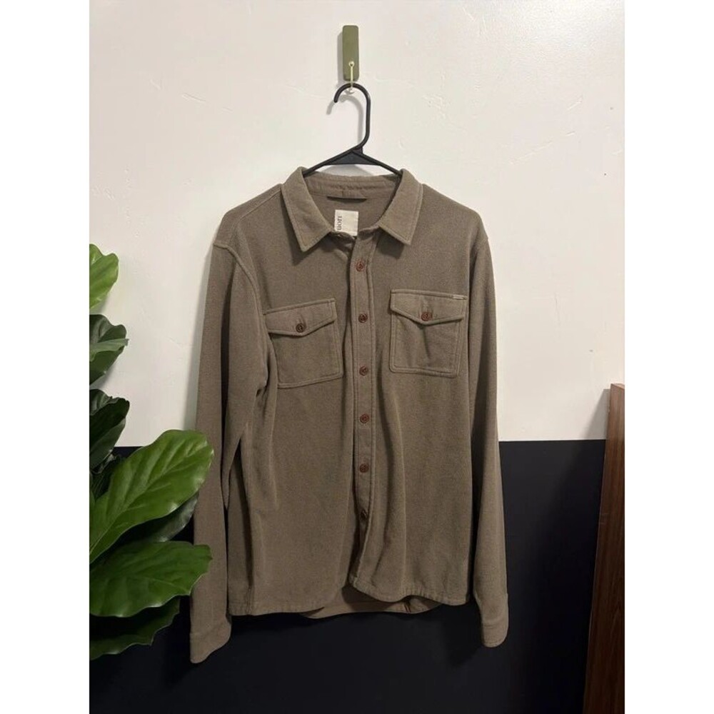 Vuori Aspen Shirt Jacket Men's Medium Polartec Fleece Button Up Outdoor Shacket